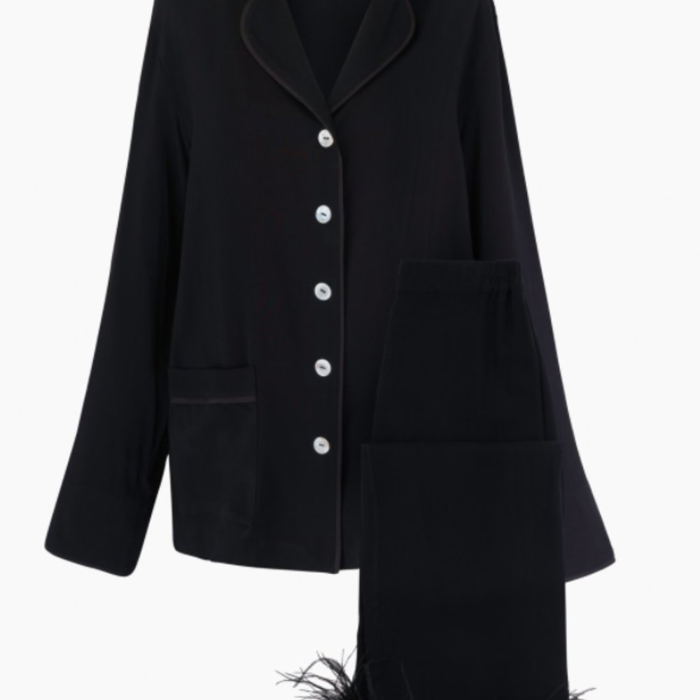 Black Pajama Set “Black Tie” XS